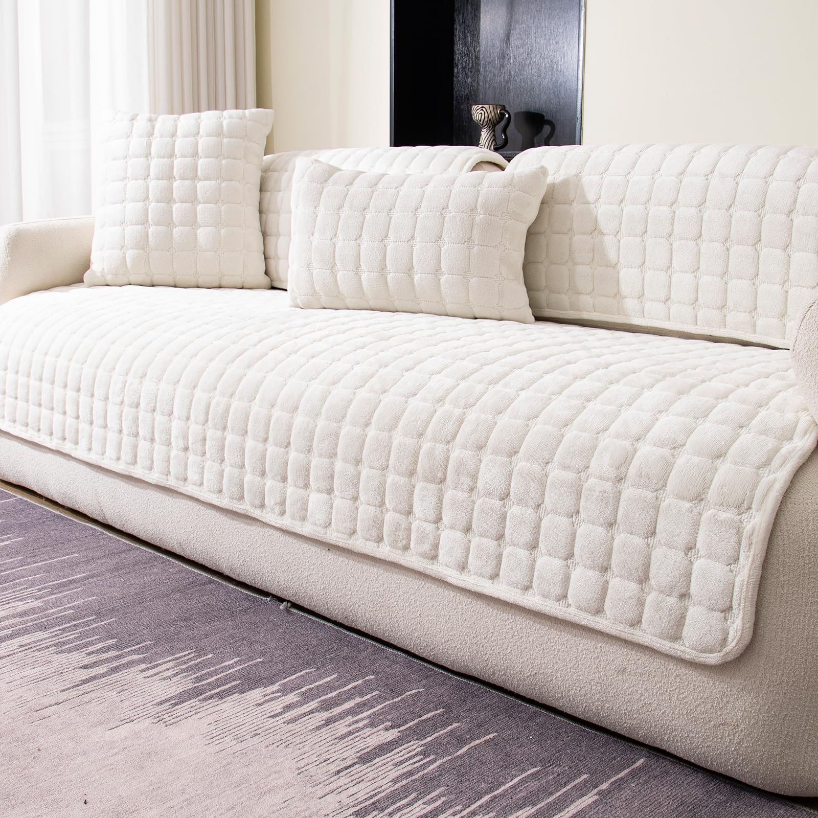 MDSASFD Sectional Velvet Couch Covers for Sofa, Sofa Cover Washable, 1PC | 1PC,W