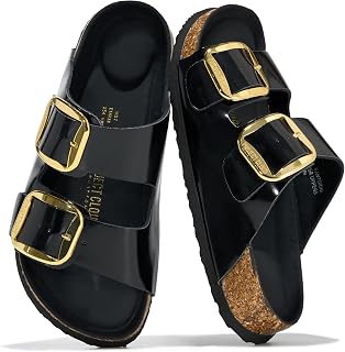 Project Cloud 100% Genuine Leather Cork Footbed Sandals Women Womens Slides
