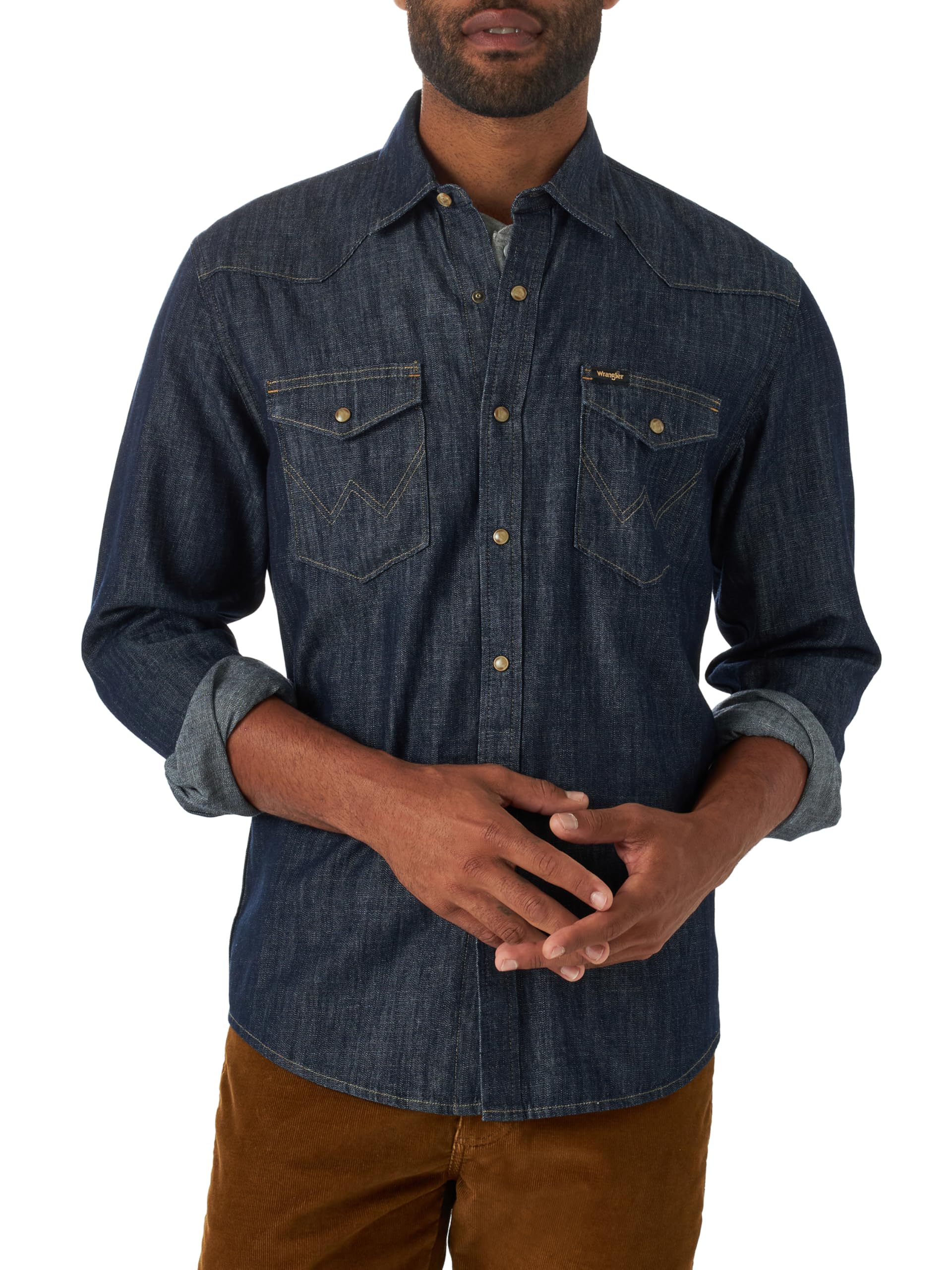 Wrangler Men's Iconic Regular Fit Snap Shirt