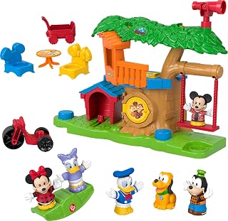 Fisher-Price Little People Disney Jr Tree Fort Playset | Musical Toy, 6 Figures incl Mickey & Minnie, 7 Accessories, Toddlers & Kids Ages 18+ Months (Amazon Exclusive)