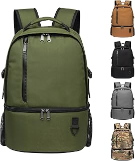 TUGUAN Dual Compartment Cooler Backpack Insulated 16Cans Lunch Box Backpack