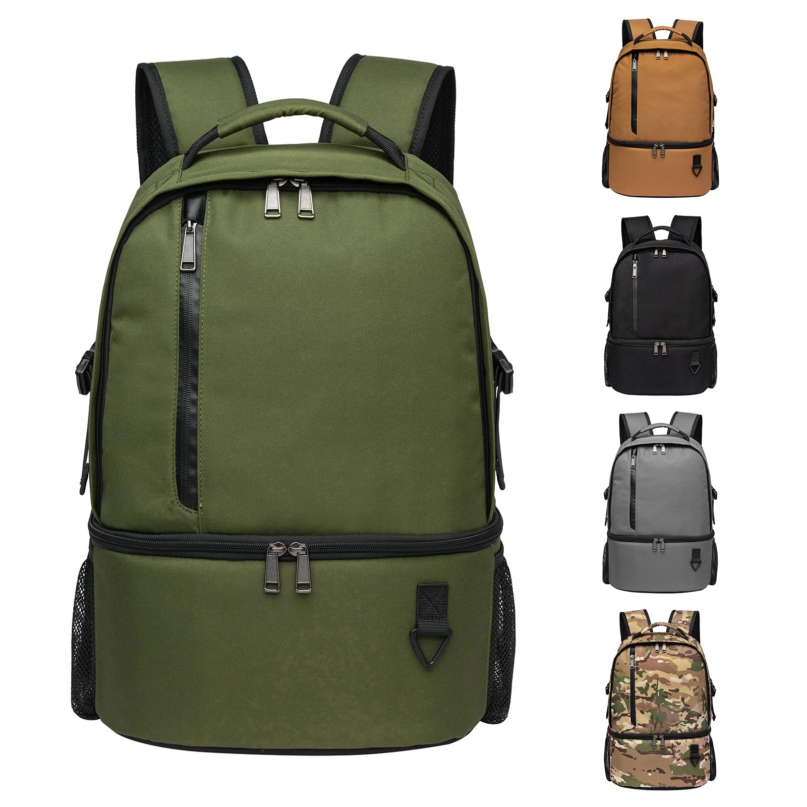 TUGUAN Dual Compartment Cooler Backpack Insulated 16Cans Lunch Box Backpack