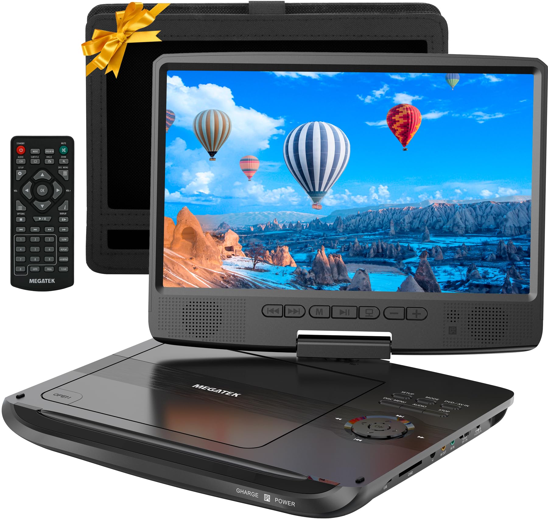 MEGATEK Portable DVD Player with 10.5" Swivel Screen for Car, Home & Travel | US