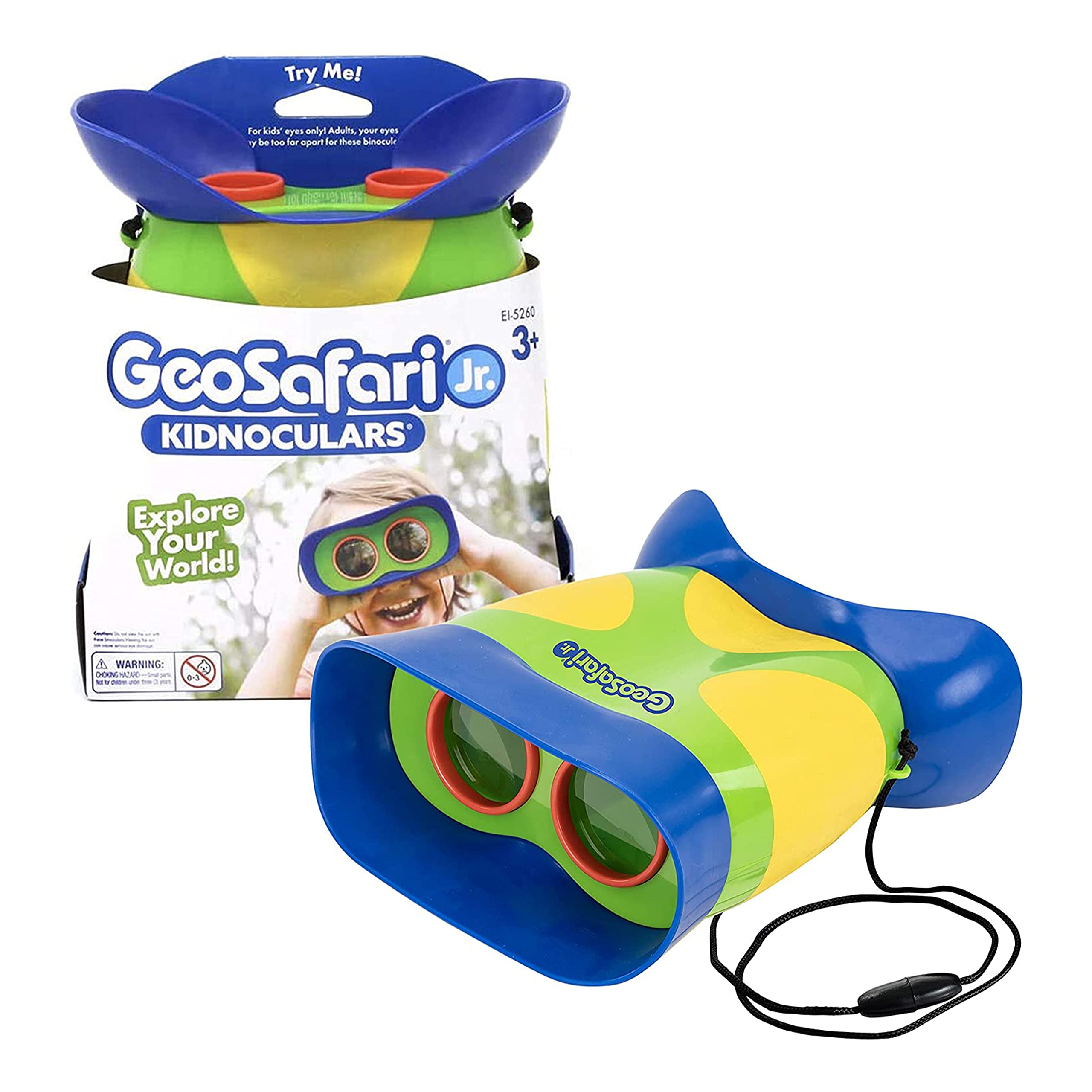 Learning Resources GeoSafari Jr. Kidnoculars, Kids Binoculars, Ages 3+ | Explore