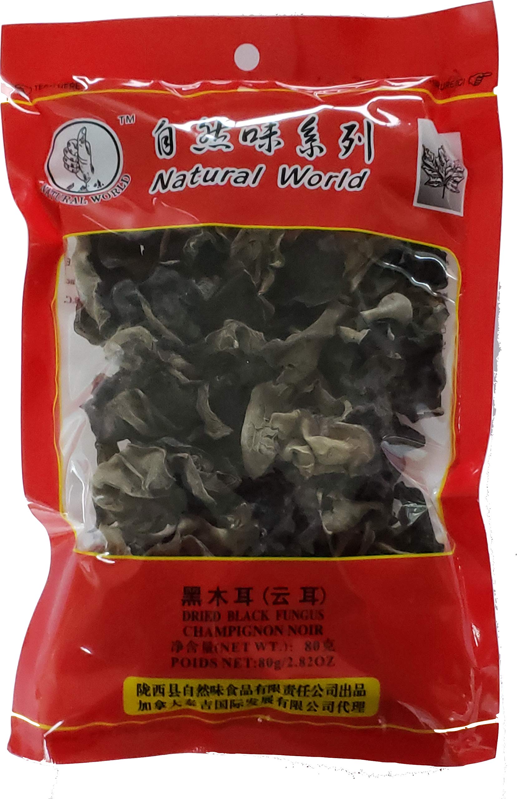 Natural World Wood Ear Mushrooms 80 Grams (Whole)