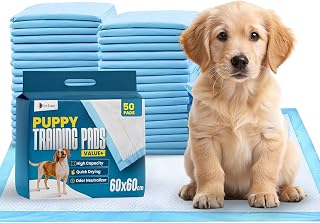 50 x Large Puppy Pads 60x60cm | Highly Absorbent Dog Training Pads