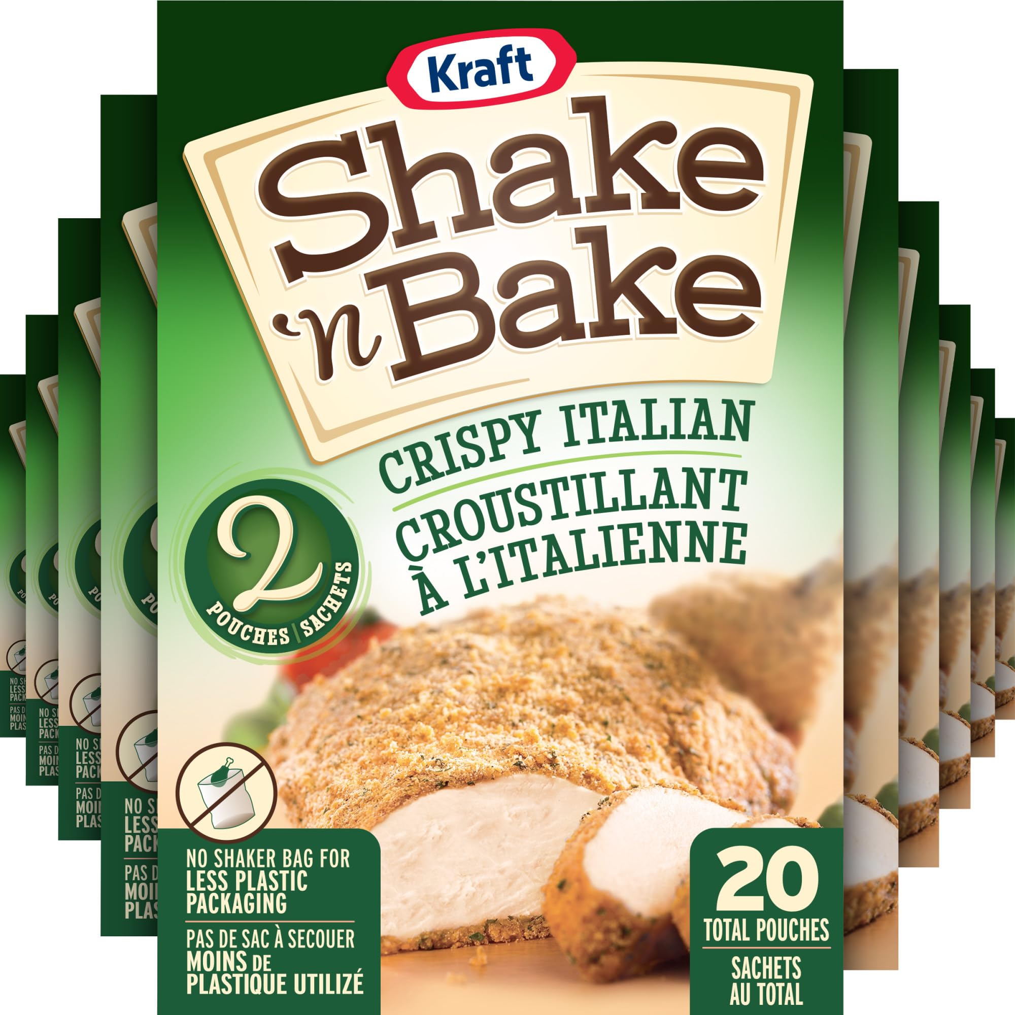 Shake 'N Bake Crispy Italian Coating Mix, 10 per Pack, 142 g Boxes