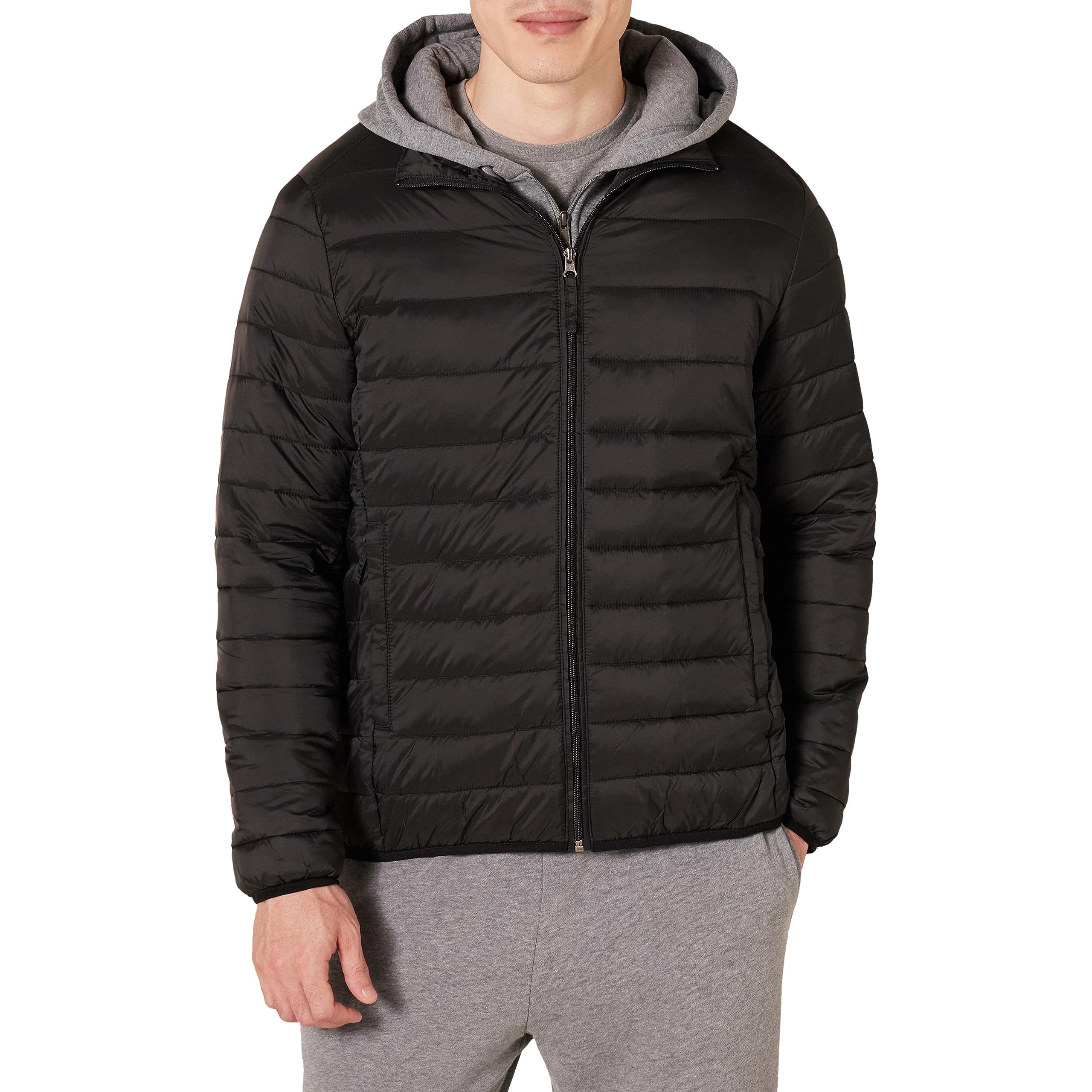 Amazon Essentials Men's Packable Lightweight Water-Resistant Puffer Jacket (Avai