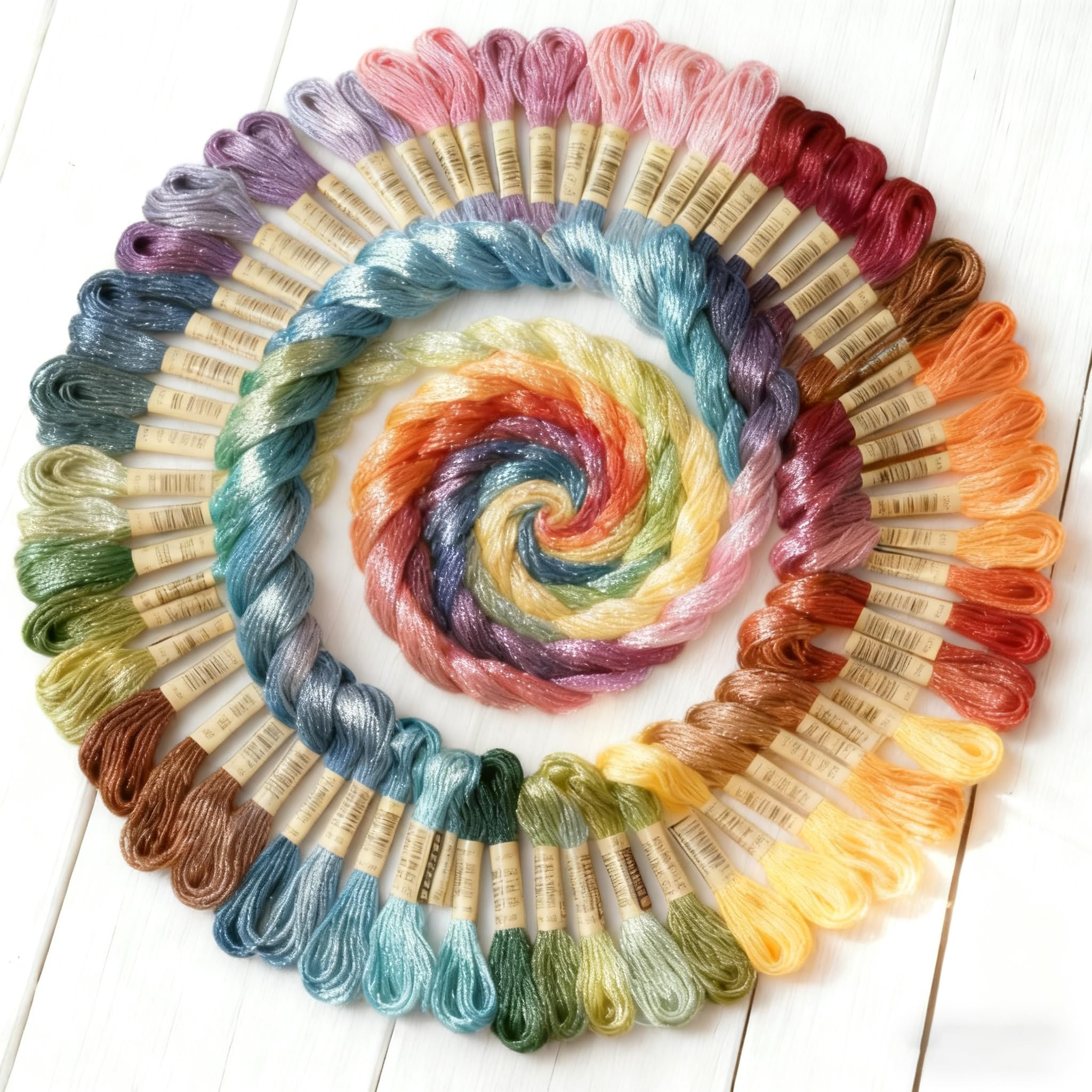 36 Skeins Embroidery Thread Rainbow Color Friendship Bracelet String Long-Staple