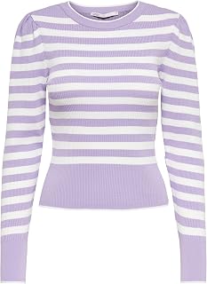 ONLY Women's pullover, body-hugging puff sleeves