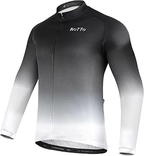 ROTTO Cycling Jersey Mens Bike Shirt Long Sleeve Gradient Color Series