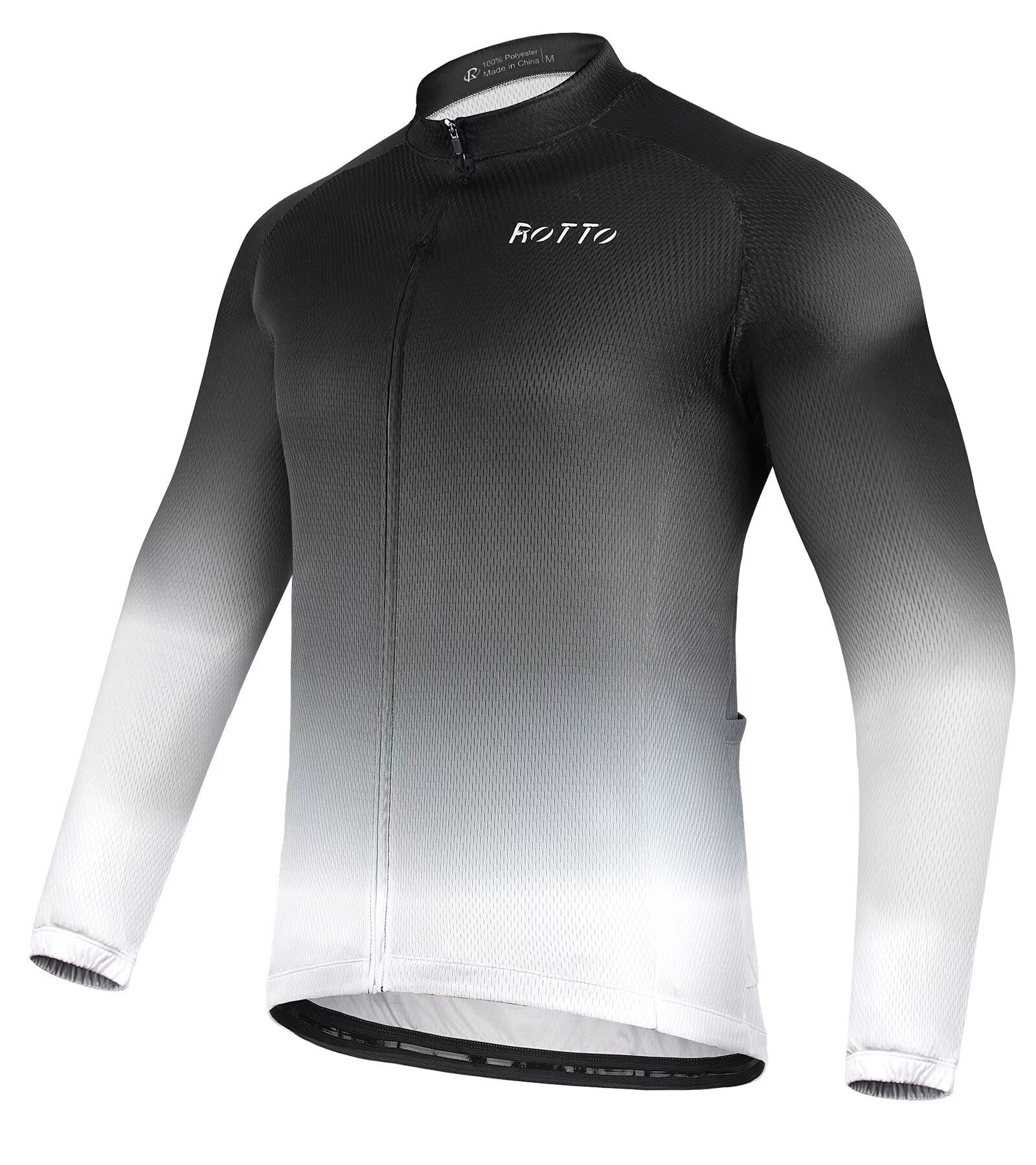 ROTTO Cycling Jersey Mens Bike Shirt Long Sleeve Gradient Color Series