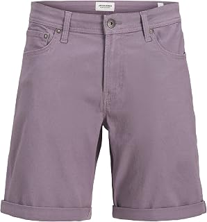 JACK & JONES Men's Denim Shorts with Coin Pockets Regular Fit Half Pants Zip Fly Summer