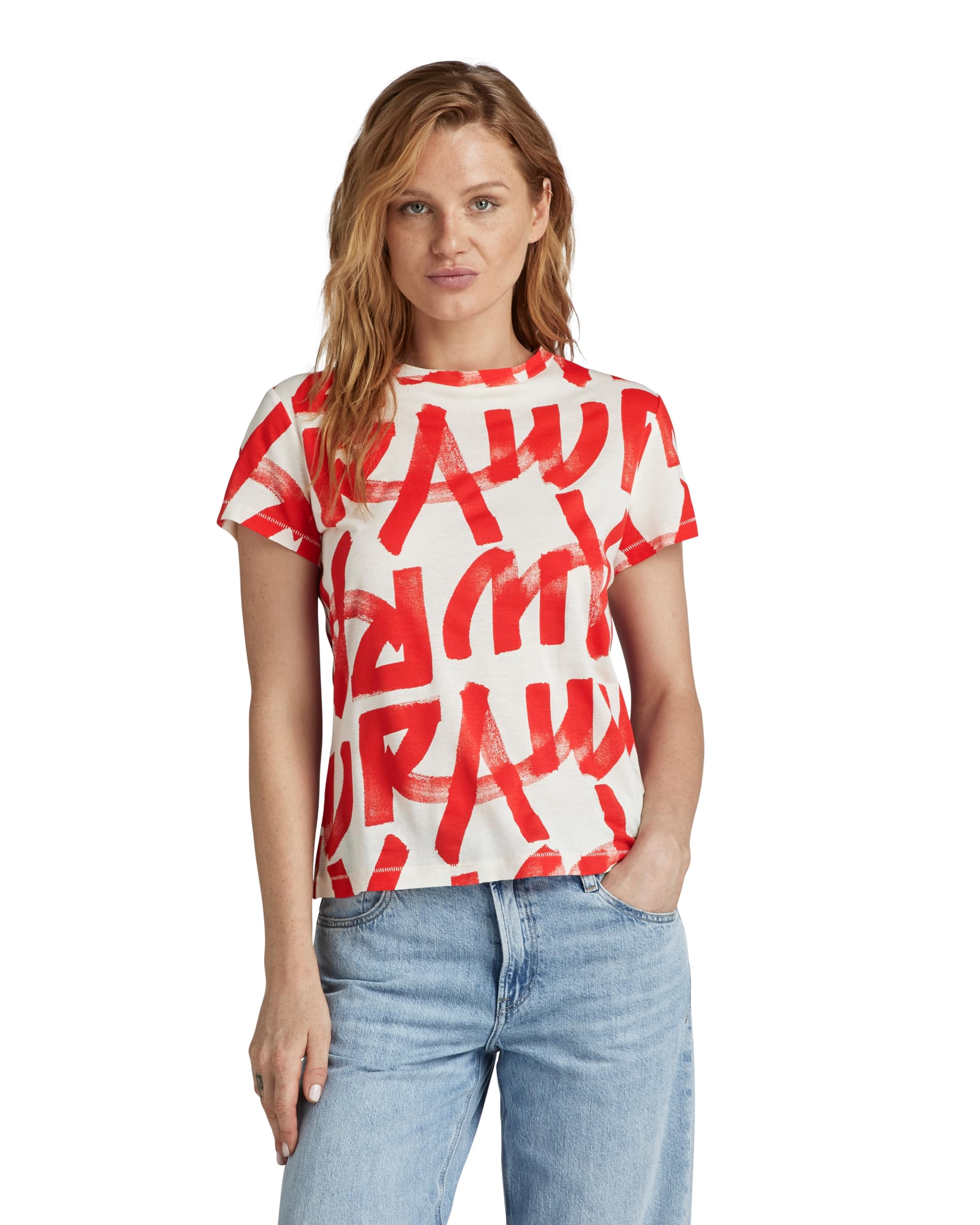 G-Star Calligraphy Allover Top Top Donna