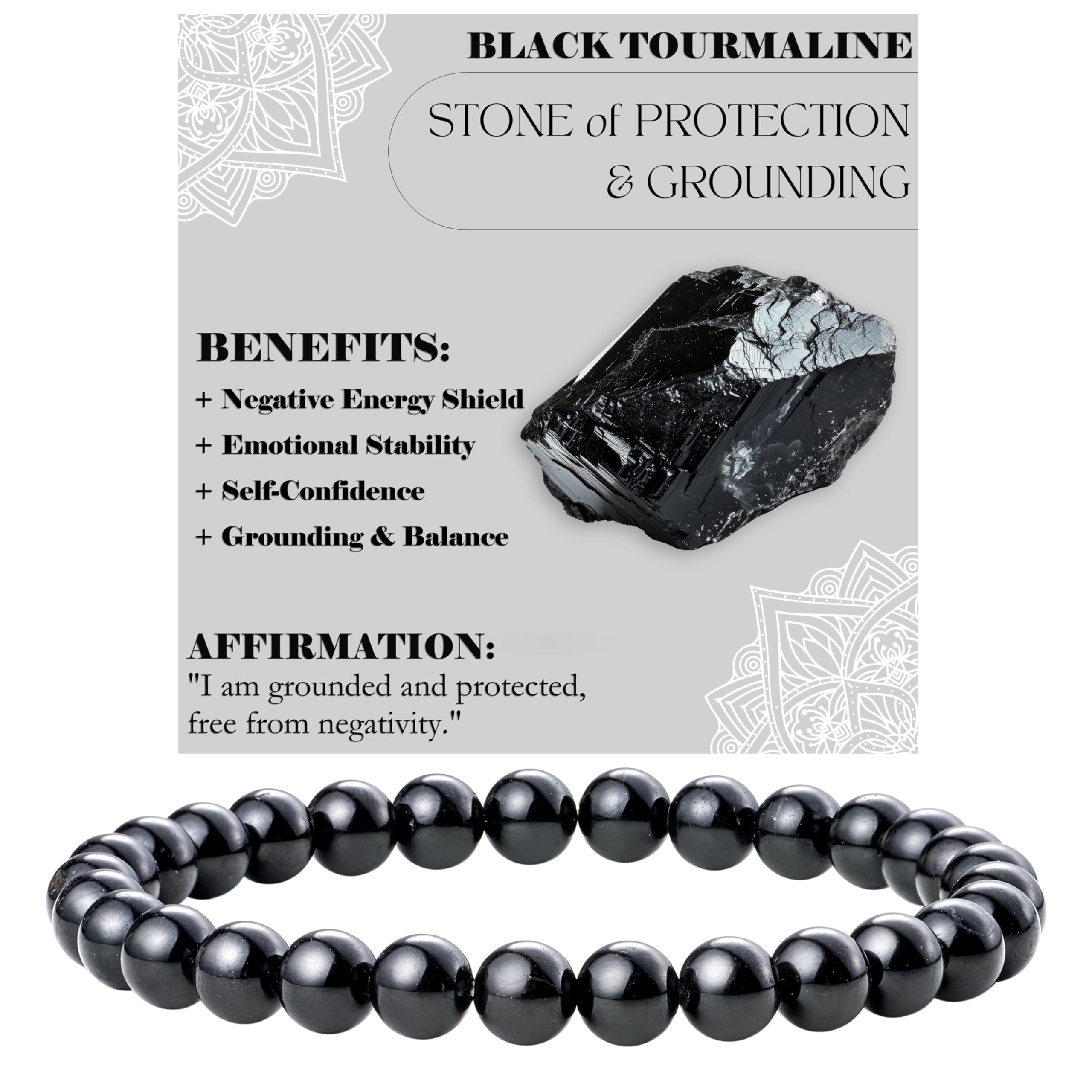 Bivei 6mm Beaded Bracelets for Women Handmade Semi Precious Natural Stone Stretc
