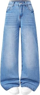 Pantalones de mezclilla holgados para niñas, pierna recta ancha, cintura alta, elásticos, a la moda, estilo Y2K, para novio, patinadora, ropa de calle
