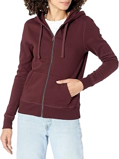 Amazon Essentials Women's Midweight Fleece Full-Zip Hoodie with Drawstring (Available in Plus Size)