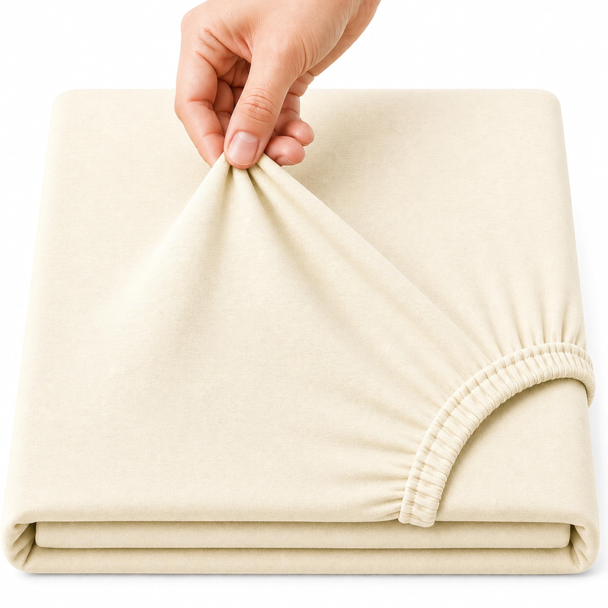 Family Bedding 100 Percent Cotton Jersey King Bed Fitted Sheet, 160 cm x 200 cm,