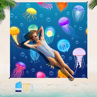 Beach Blanket Waterproof Sandproof 78"x110" Large Size for 1-7 Years Old Adults Extra Large Lightweight Blanket Beach Picnic Mat for Camping Hiking Travel Picnic
