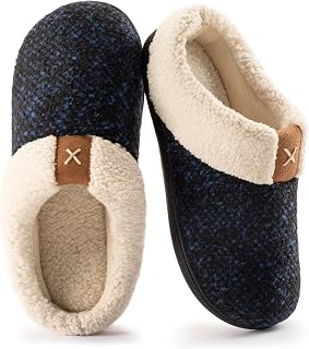 ULTRAIDEAS House Women's Memory Foam Slippers with Plush Lining, Non-Slip Rubber Sole for Indoor and Outdoor