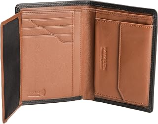 Mens Leather Wallet with RFID Protection – Slim Leather Wallet for Men with Coin Pocket – RFID Blocking Card Holder – Compact Genuine Leather Wallet Gift for Him