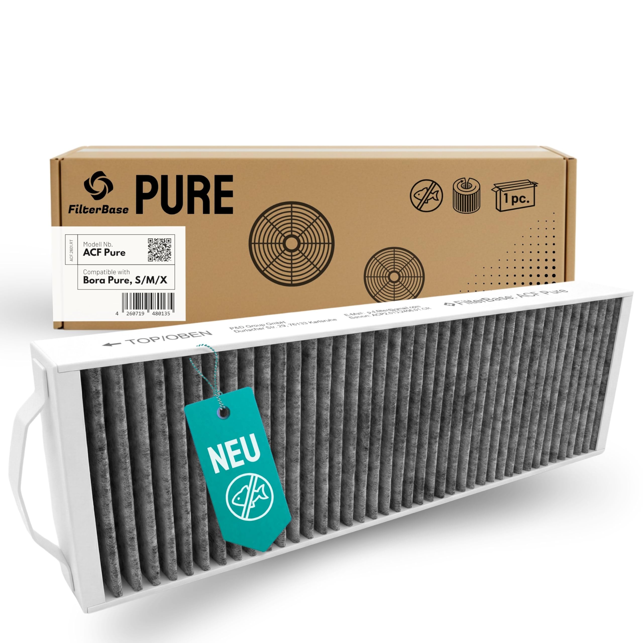 FilterBase® 1 Filter for Bora Pure PUAKF Activated Carbon Filter Compatible with