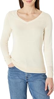 Amazon Essentials Damen Leichter Langarm-Pullover Mit V-Ausschnitt