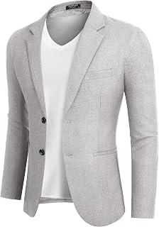 Coofandy Chaqueta de Punto para Hombre, Informal, Ligera, con Dos Botones