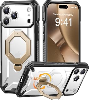 TONGATE for iPhone 18 Pro Case/17 Pro Case with 360° Magnetic Stand