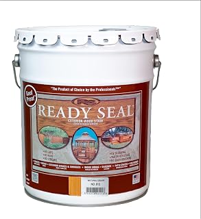 Ready Seal Exterior Wood Stain & Sealer, Natural Cedar, 5 Gallon | 5 Gallon semi-transparent "Goof Proof" oil-based stain & sealer for decks, fences, siding & pergolas; no primer, no streaks.