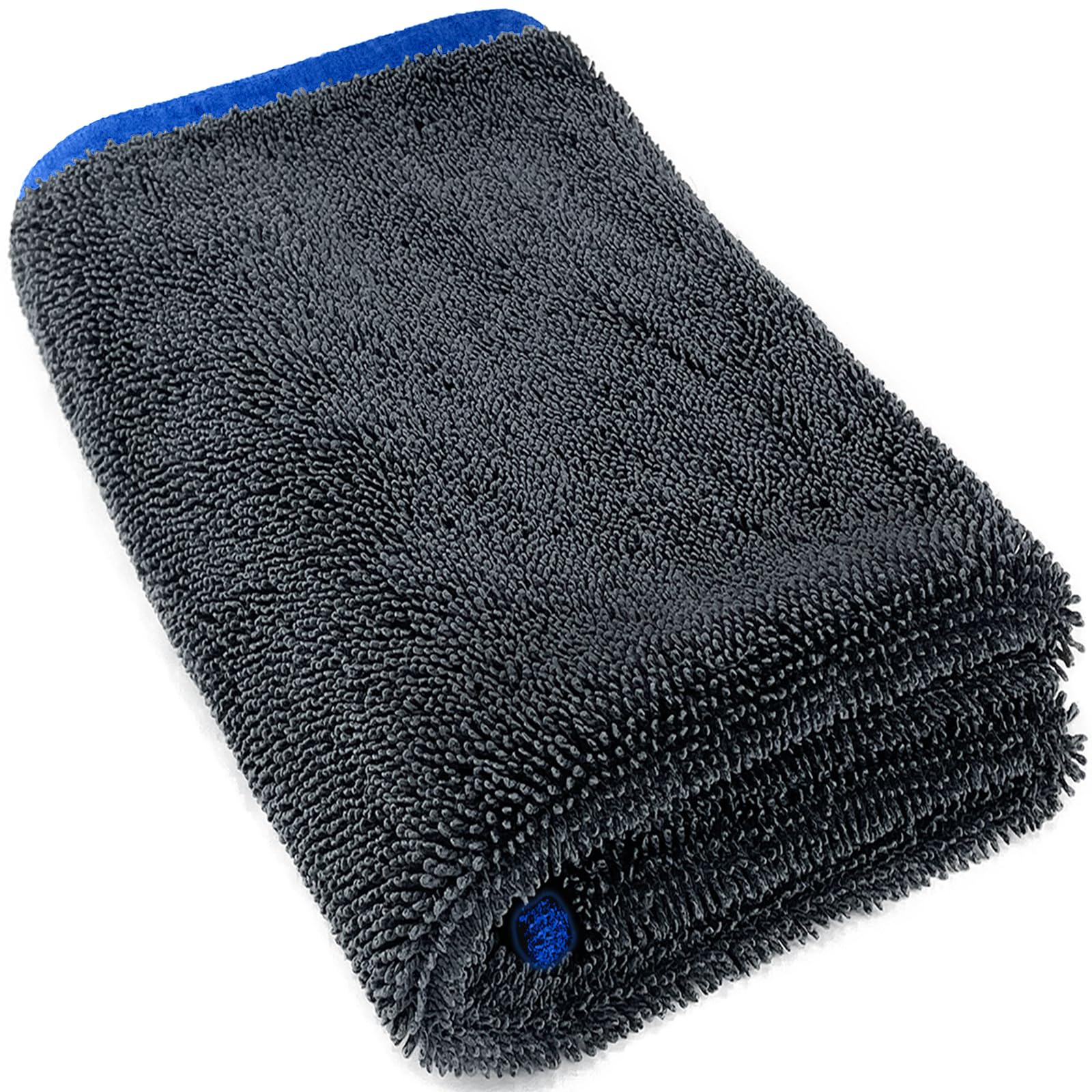 Microfiber Cleaning Cloths Car Detailing Drying Towel, Grey-Blue