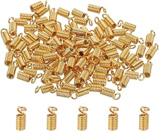 100pcs 3x7mm Metal Wire End Caps Crimp Terminals for Jewelry Making Bracelet Necklace DIY Craft Rose Gold
