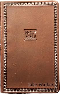 Personalized NIV Value Thinline Bible | Name Engraved | Comfort Print | New International Version | Brown Leathersoft | Less Than 1 Inch Thick | 9-Point Text | Black Letter | Double Column