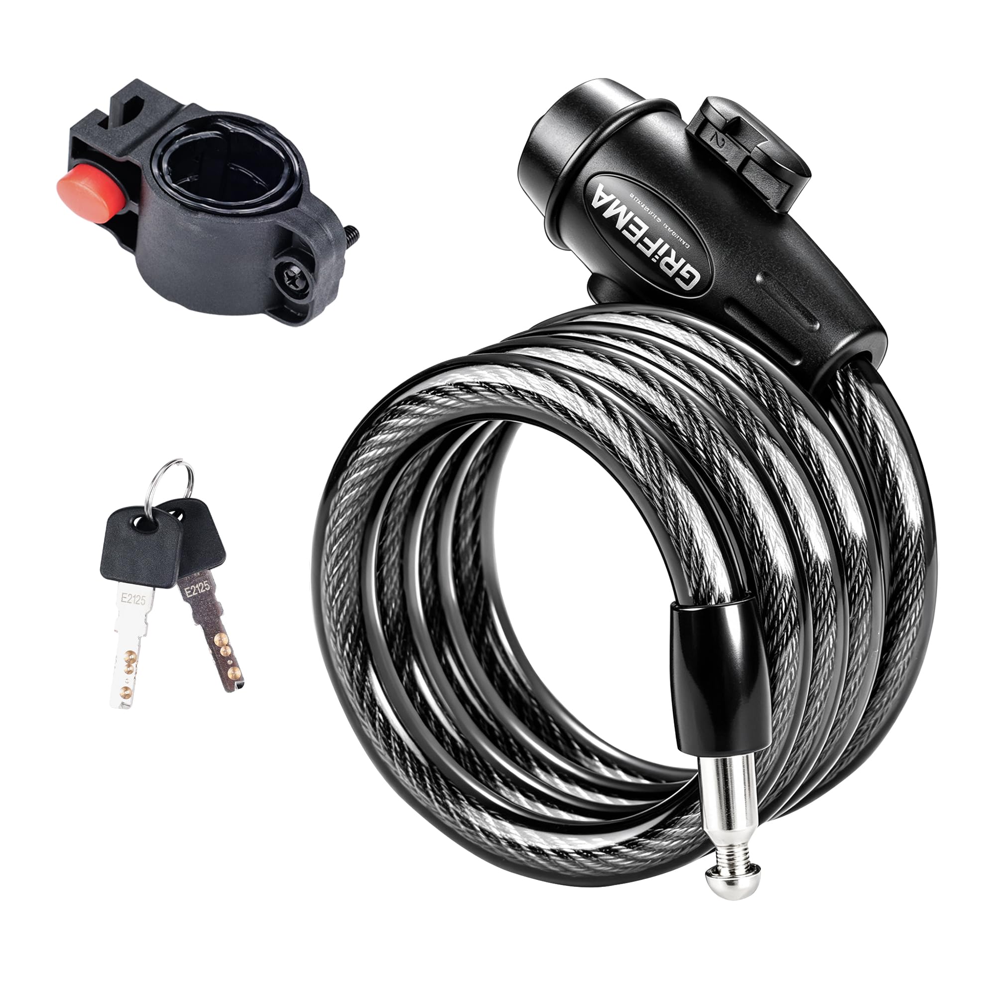 Grifema GA1204-12 Bicycle Lock Chain 120 cm | Cable Lock for Bicycles, Motorcycl