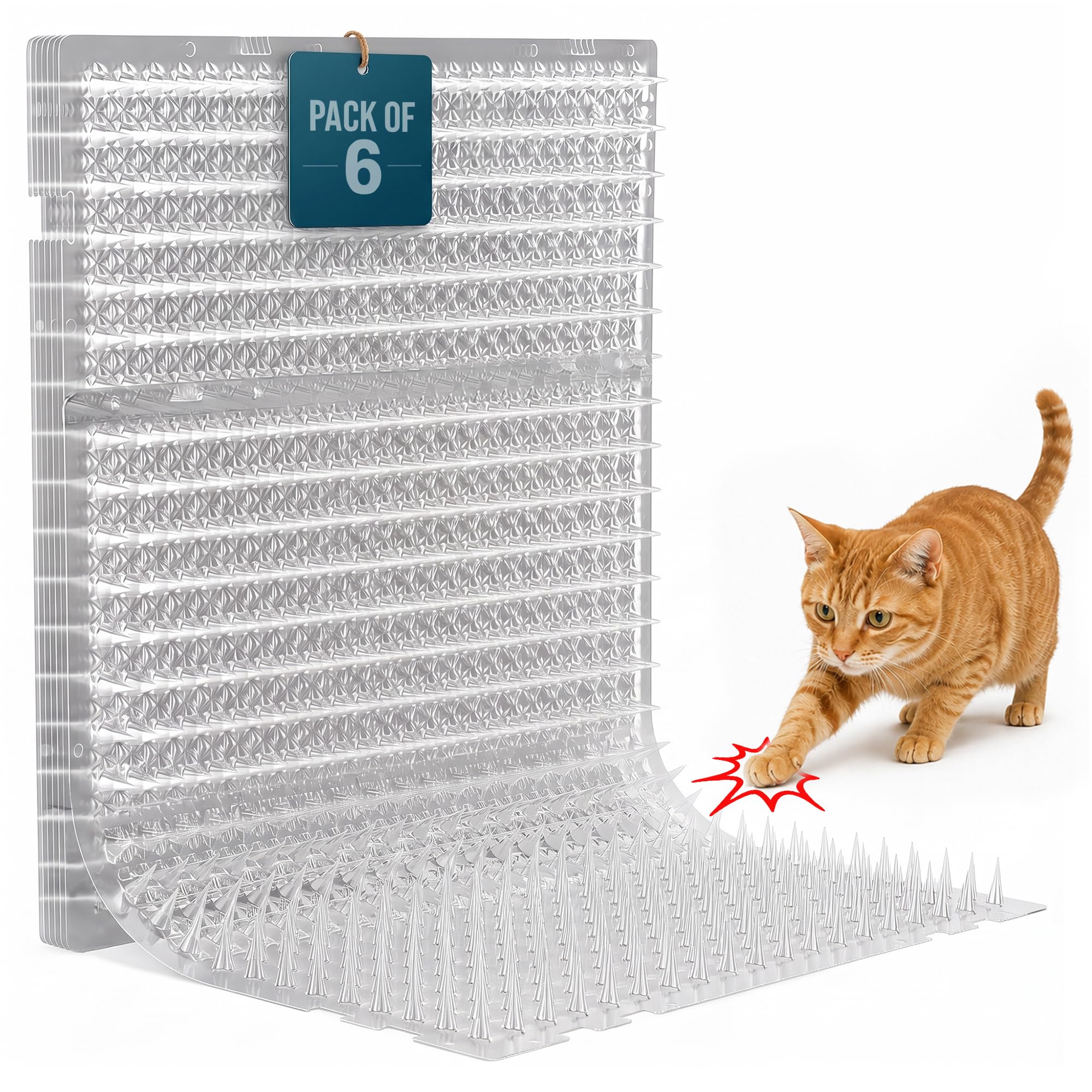 Homarden Cat Deterrent at Home - Pack of 6 Pet Deterrent Mats for Cats and Dogs 