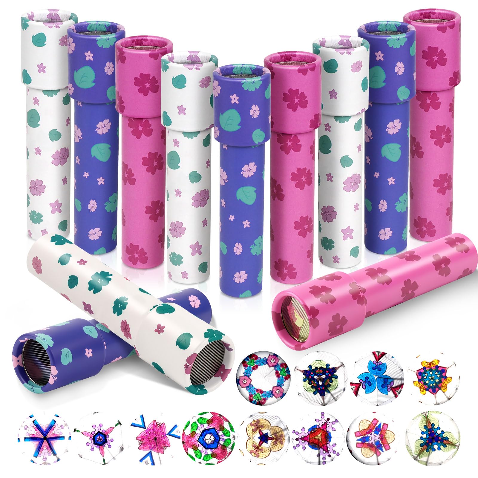 Leaf Pattern Kaleidoscopes 12 Pcs Retro Educational Toys | Educational toys for 