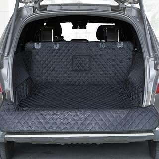 PETICON SUV Cargo Liner for Dogs, Trunk Cover with Bumper Flap Protector | Waterproof Pet Cargo Cover with Side Flaps, Dog Car Seat Cover with Non-Slip Mat, Prevents Scratches, Pet Hair, Mud, and Dirt
