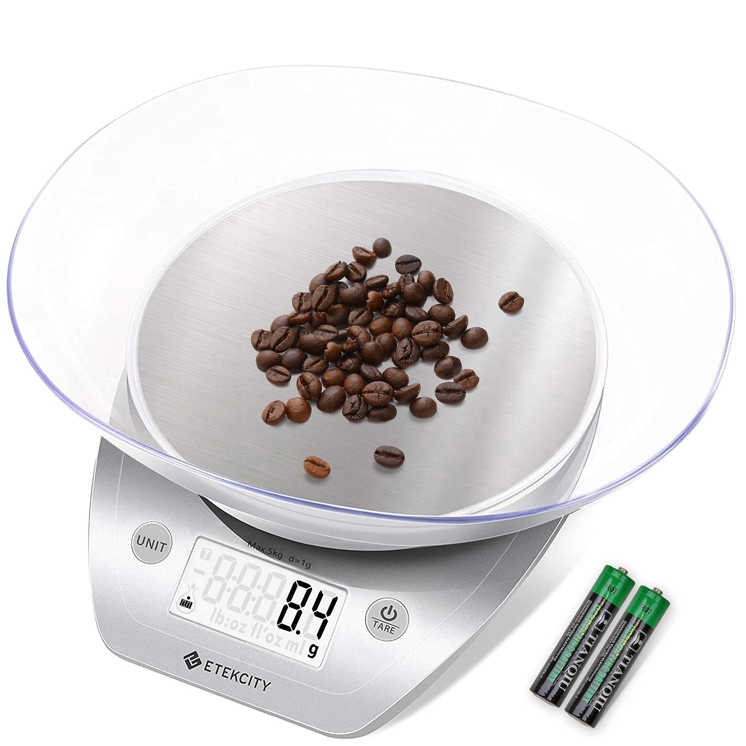 Etekcity 0.1g Food Kitchen Scale, Bowl, Digital Grams and Ounces for Weight Loss