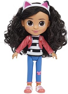 Gabby's Dollhouse 8-inch Gabby Girl Doll | 8-Inch Gabby Doll, Realistic Details, Removable Cat Ears, Soft & Curly Hair, Kids Toys for Girls & Boys Ages 3+