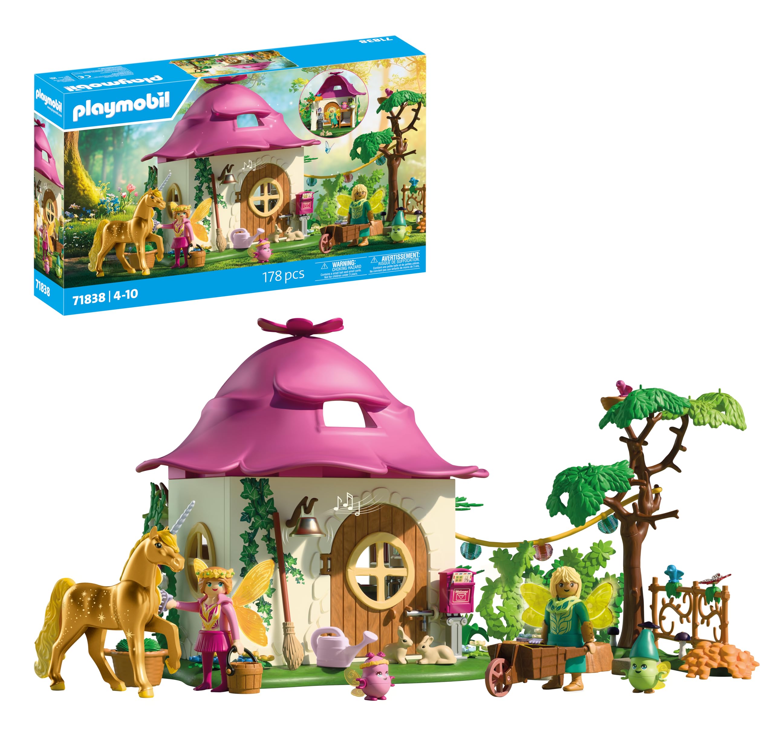 Playmobil | Magic Unicorns | Lucky Lavender Unicorn with Fairy | With adorable d