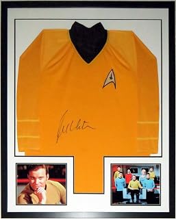 William Shatner Signed Star Trek Captain Kirk Uniform - JSA COA Authenticated - Professionally Framed & 2 8x10 Photo 34x42