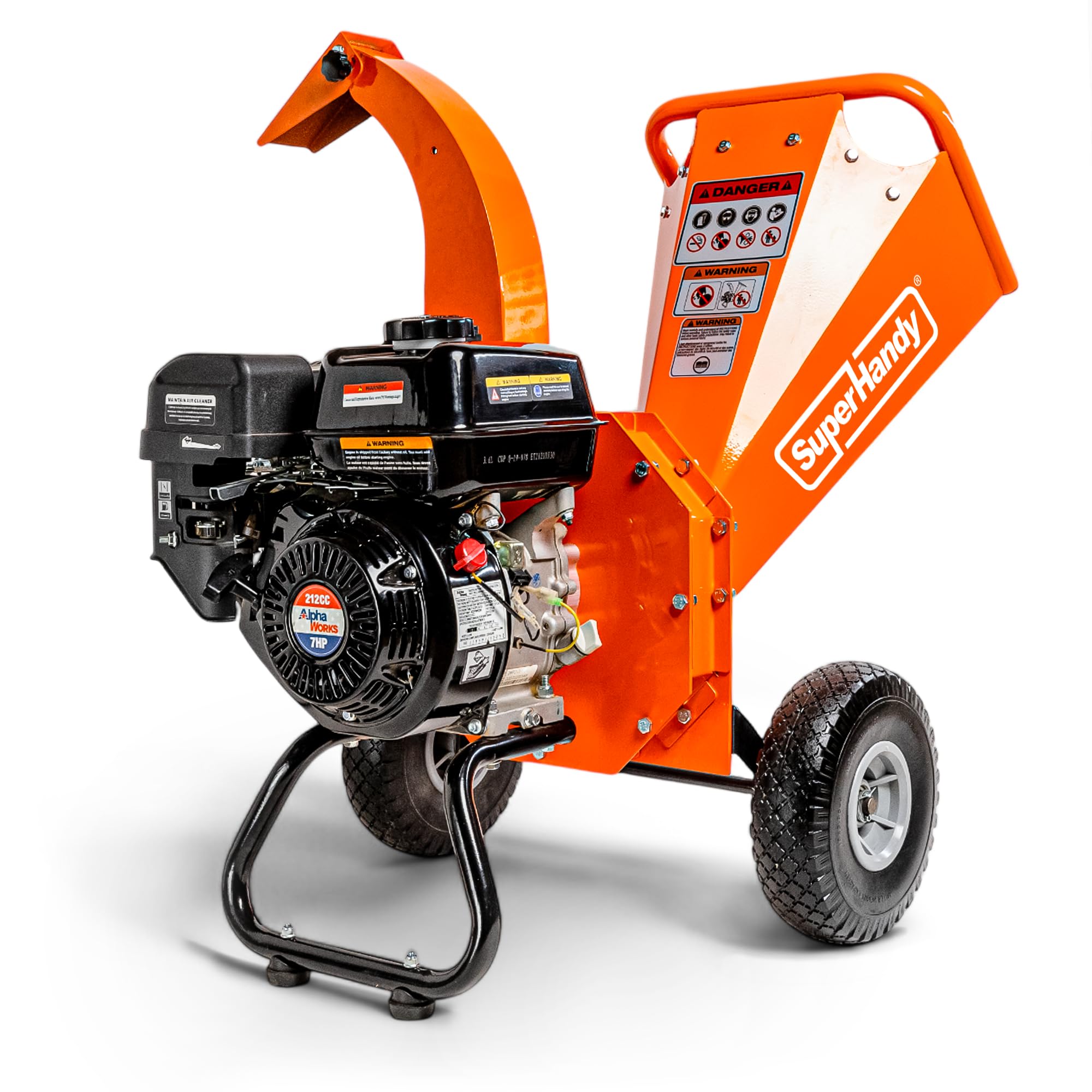 SuperHandy Mini Wood Chipper Shredder Mulcher Heavy Duty 7HP Compact Design 3" I