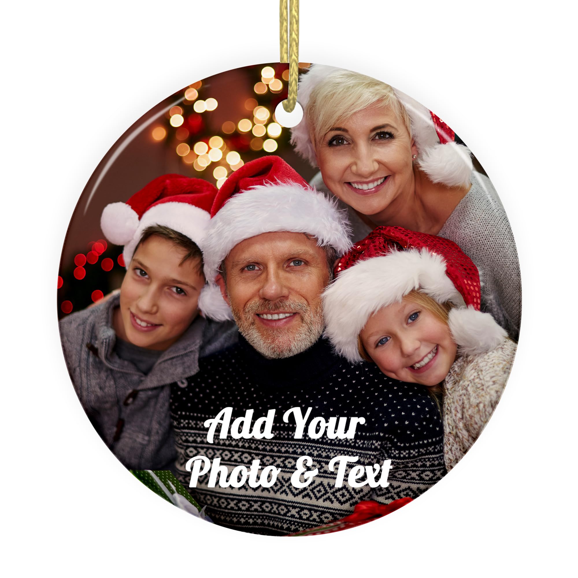 Custom Picture Christmas Ornaments Personalized Double-Sided Photo Ornament 2026