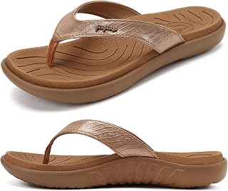 jiajiale Womens Orthotic Arch Support Flip Flops Cushion Yoga Mat Sandals