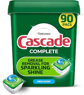 Cascade Complete Dishwasher Detergent Pods, Dish Detergent Soap, Fresh Scent, 90 Count