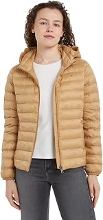 Tommy Hilfiger Women's Padded Global Stripe Hooded Down Jacket