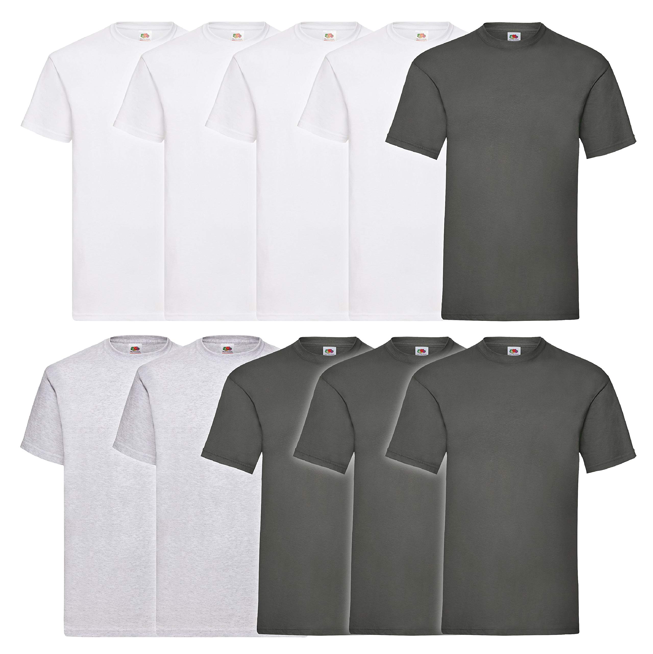 Fruit of the Loom Valueweight T-Shirt, Sizes S - 5XL, Pack of 10, in Various Col