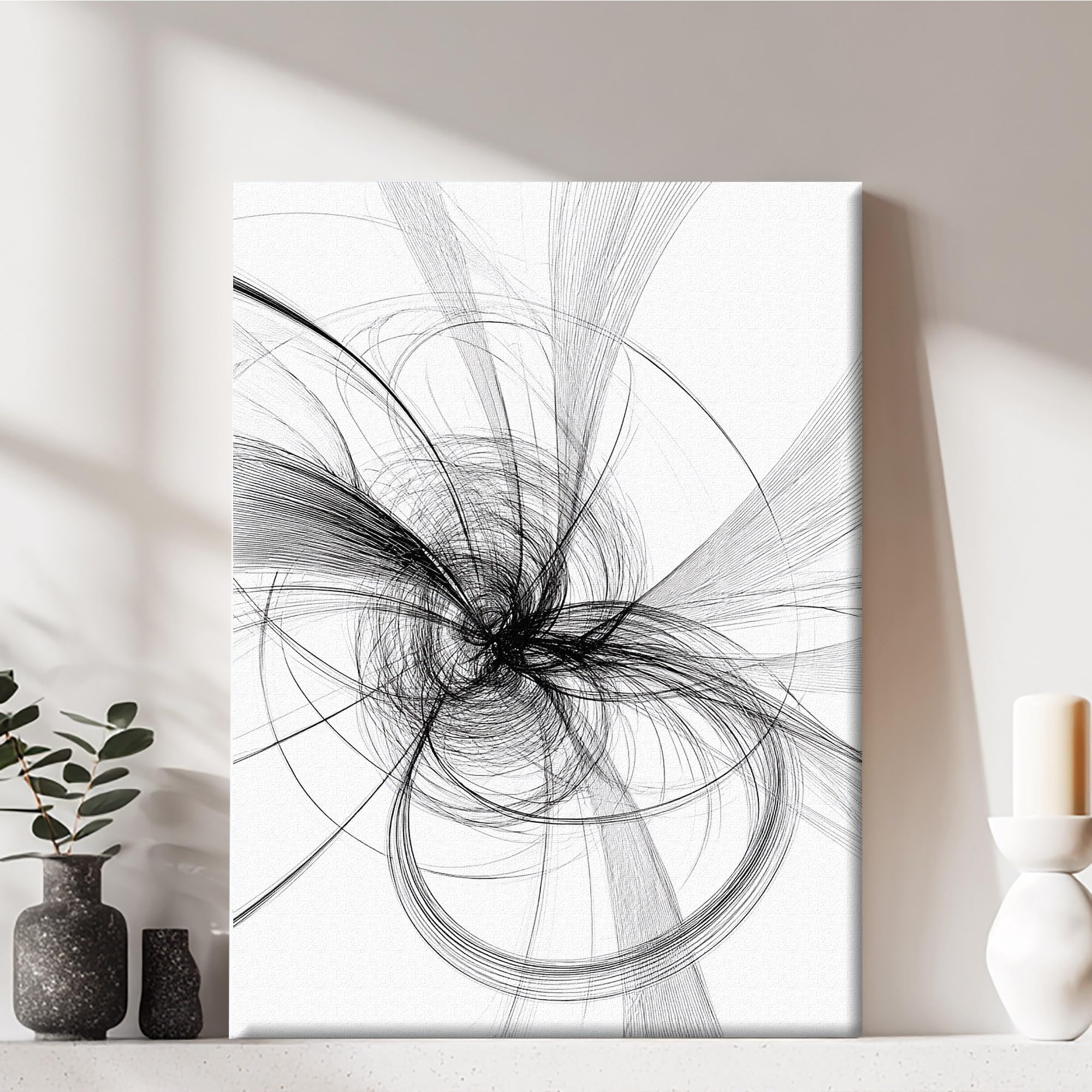 Framed Canvas Wall Art Print, Modern Ready to Hang Home Decor Abstract, Wall Han