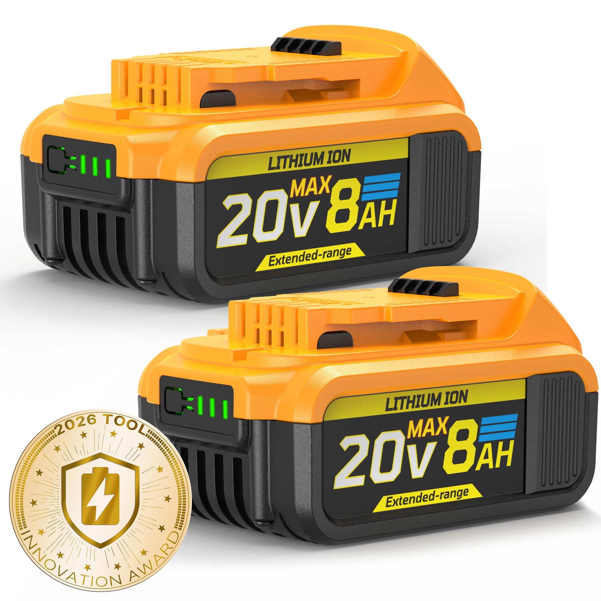 8Ah Replacement Compatible for Dewalt 20V Max Battery with High Capacity | Cordl