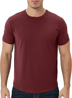 netdraw Men's Ultra-Soft Bamboo Viscose Curved Hem T-Shirt